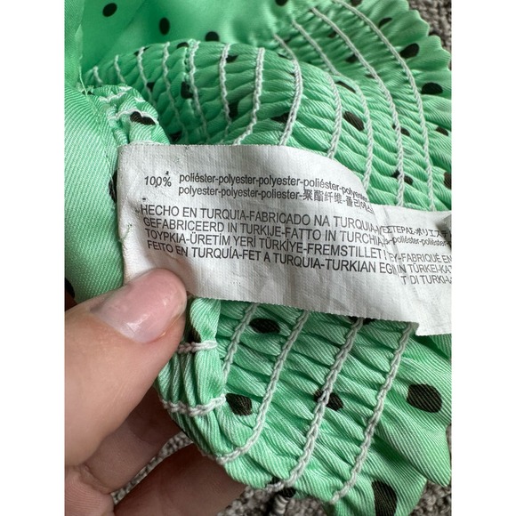 Zara Polka Dot Crop Top Mint Green Size S - Picture 12 of 12
